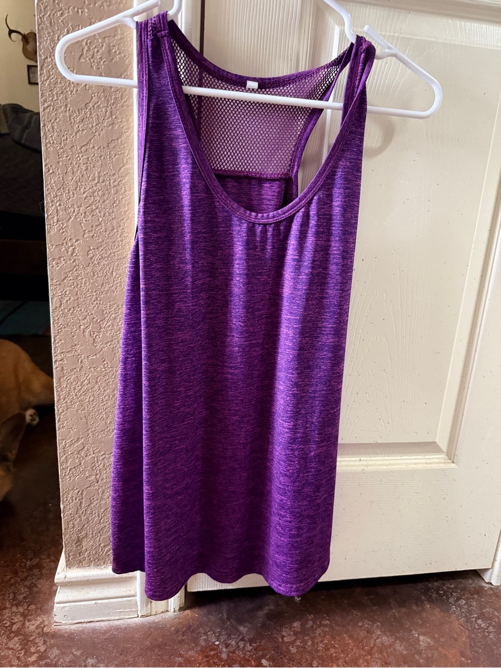 Women’s Purple Mesh-Back Athletic Tank Top large